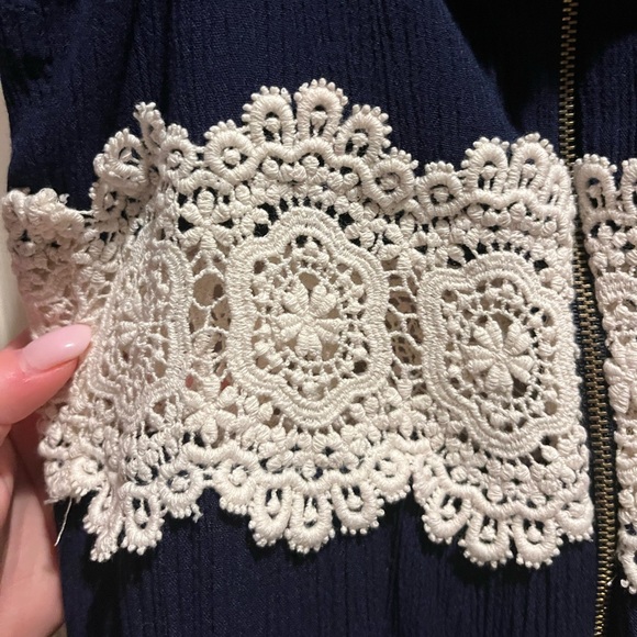 Altard State Navy Romper with lace detailing - Picture 5 of 5